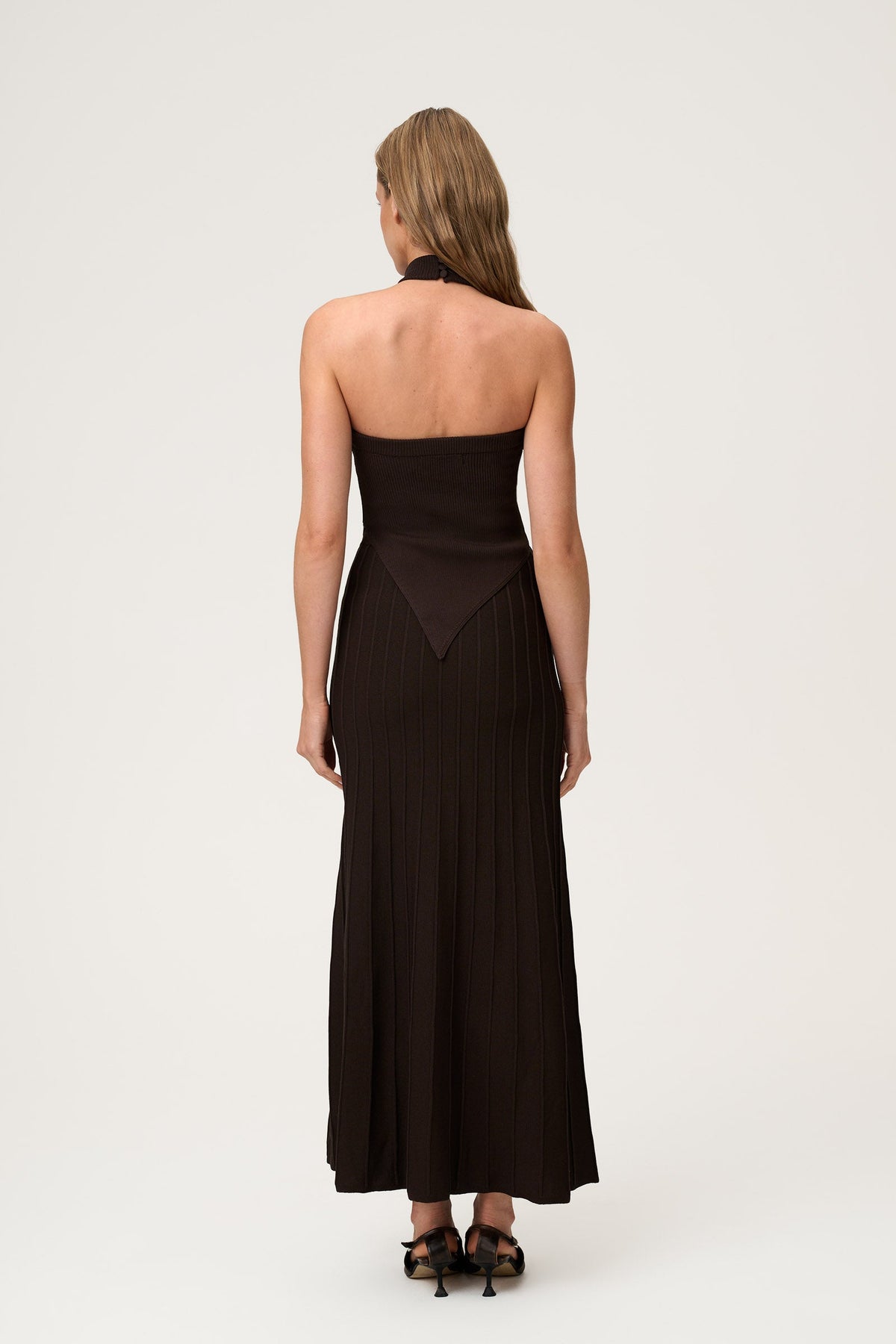 Lausanne Halterneck Dress Espresso