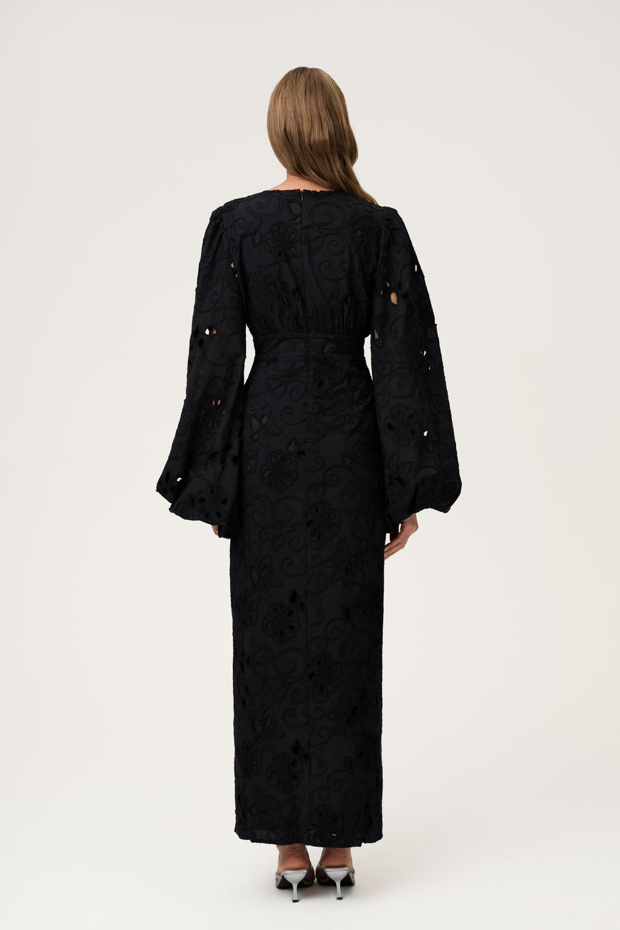 Positano Dress Black Embroidery