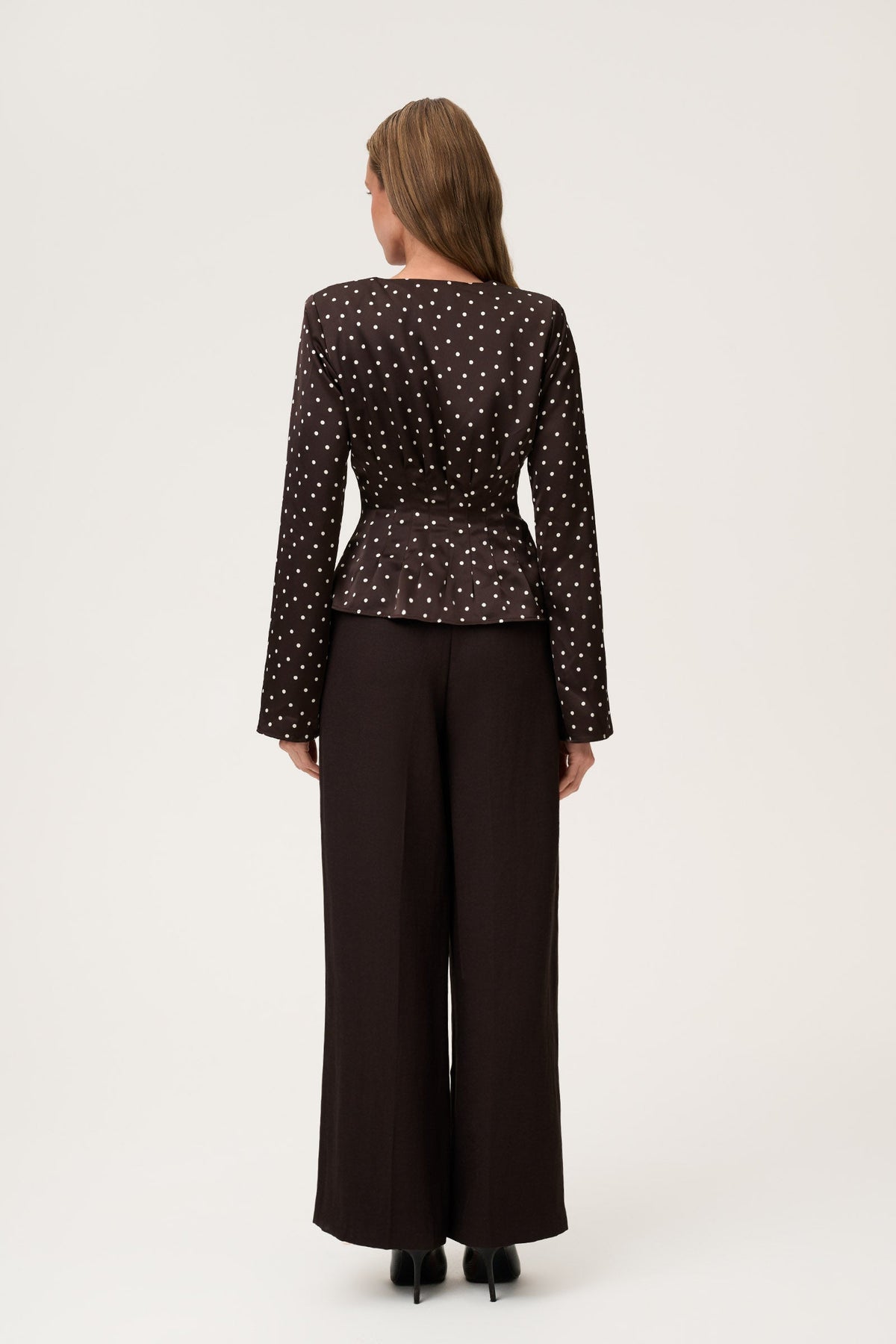 Marmo Blouse Micro Dots Espresso