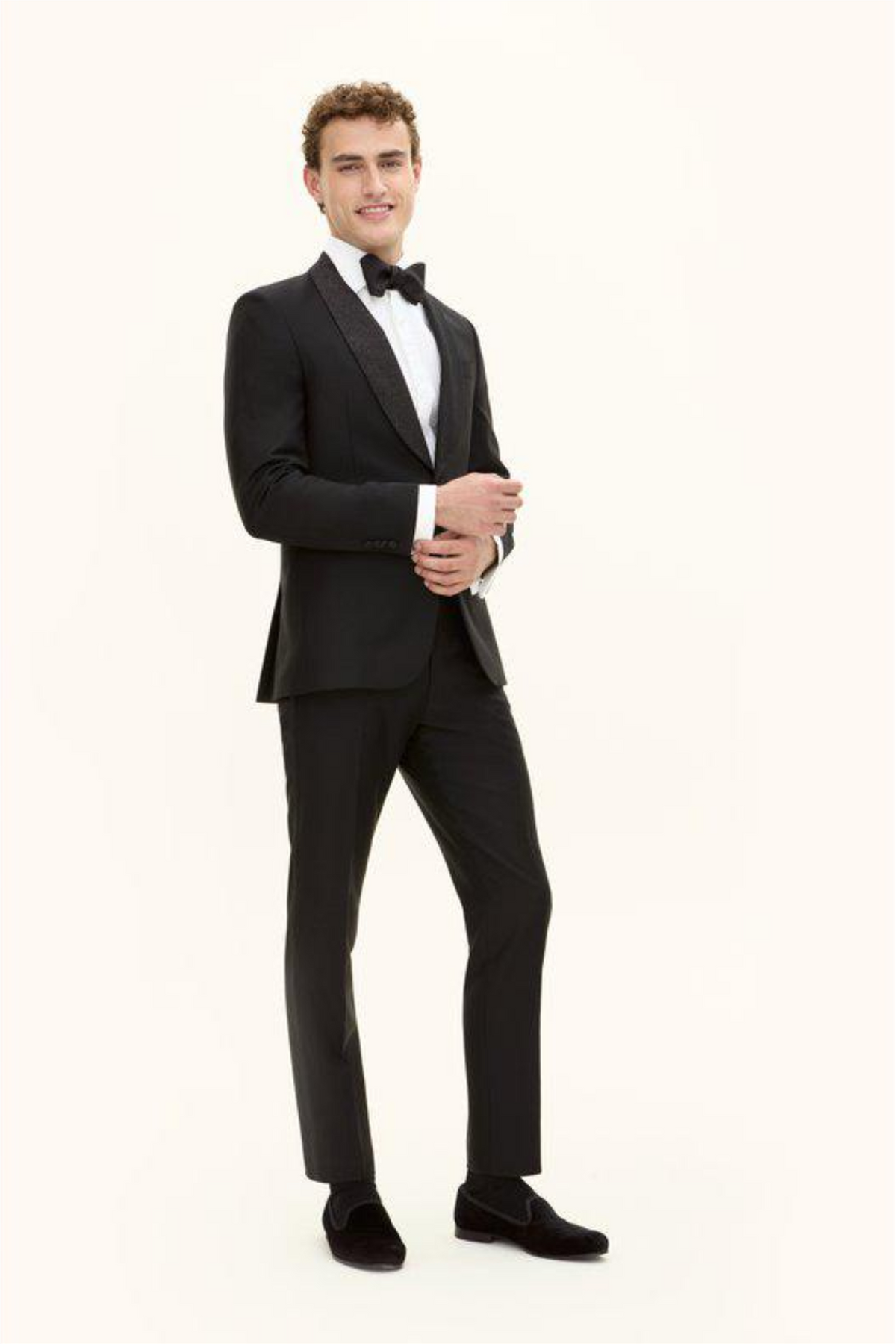 Figaro Regular Fit Tuxedo Blazer Black