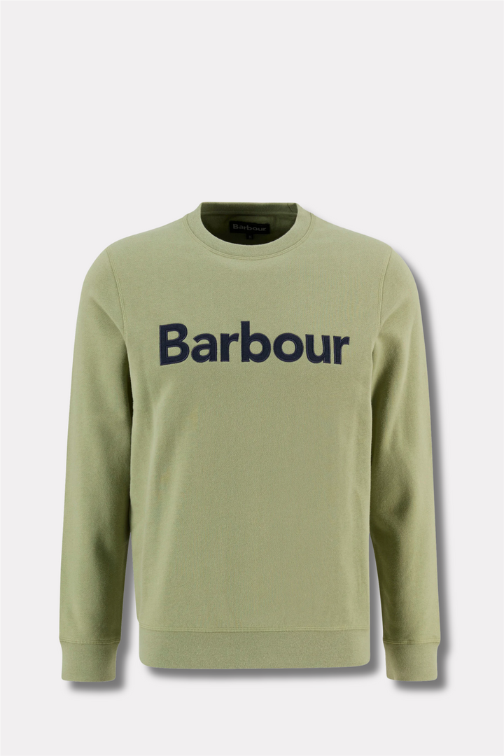 Pique Applique Crew Sweatshirt Laurel Green