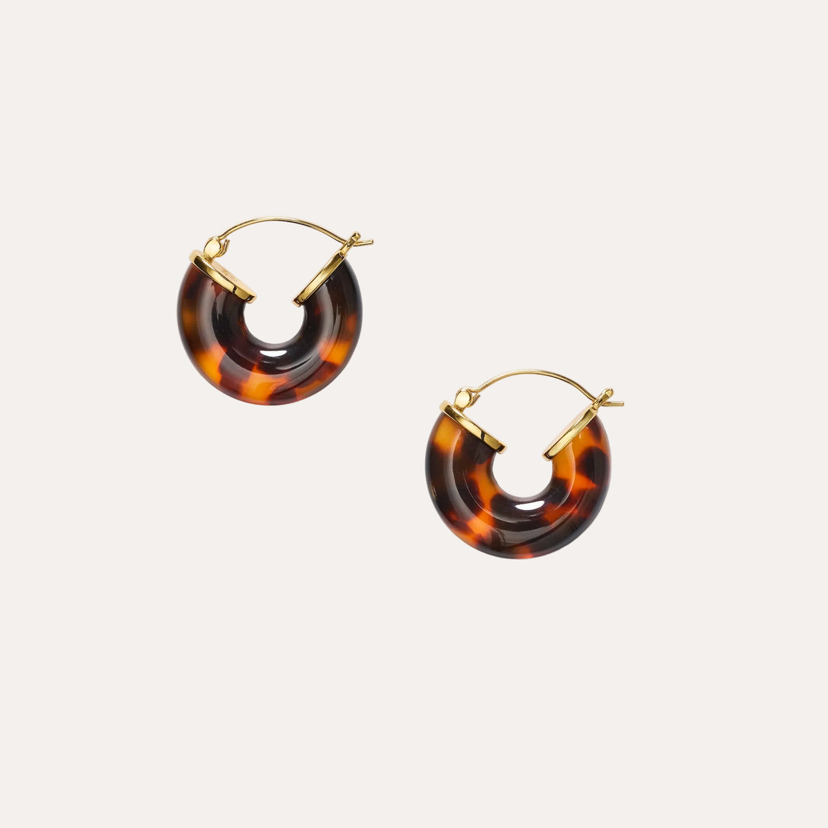 Big Swell Hoops - Golden Tortoise