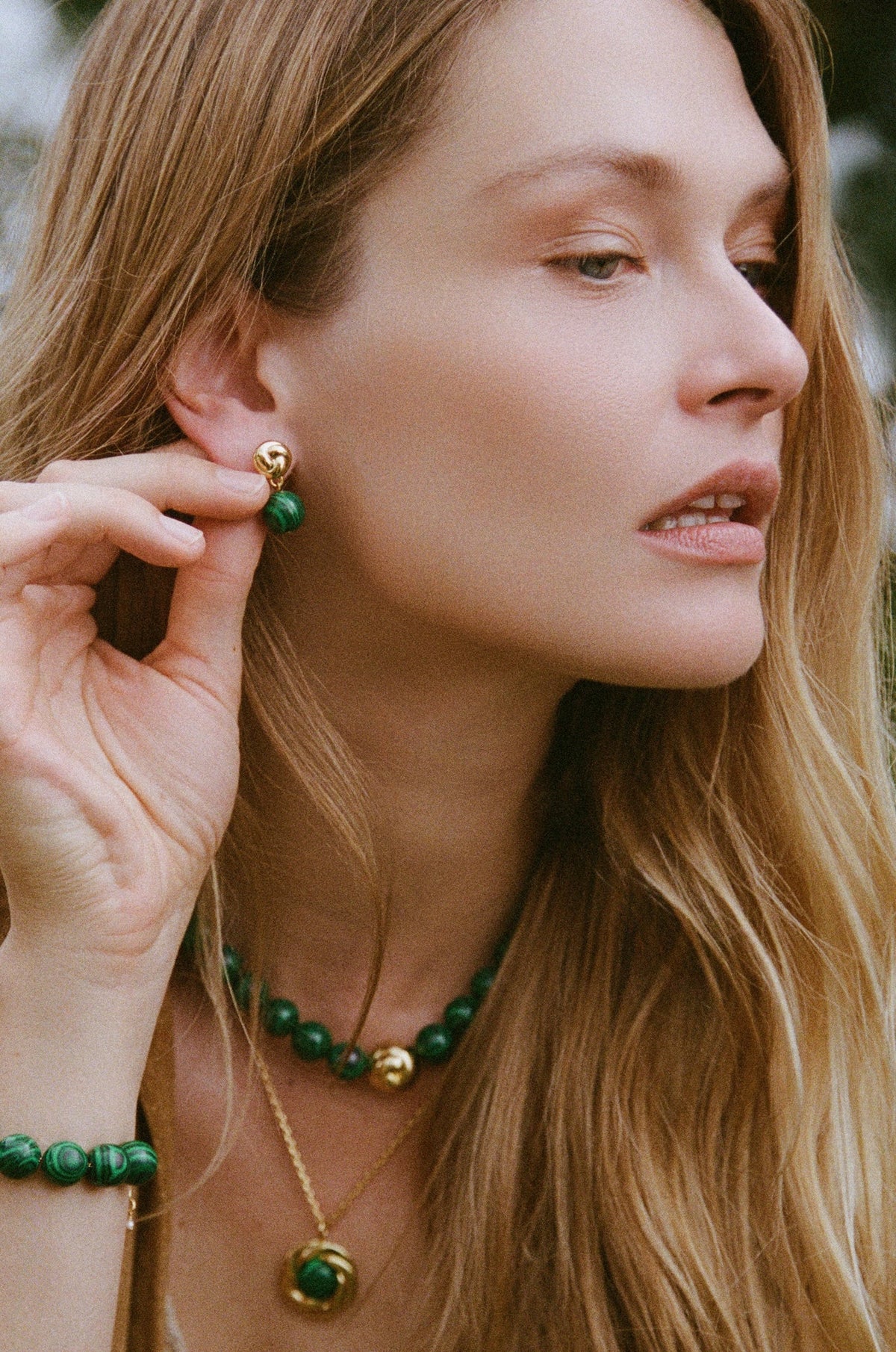 Malachite Dreams Earrings - Holly Green