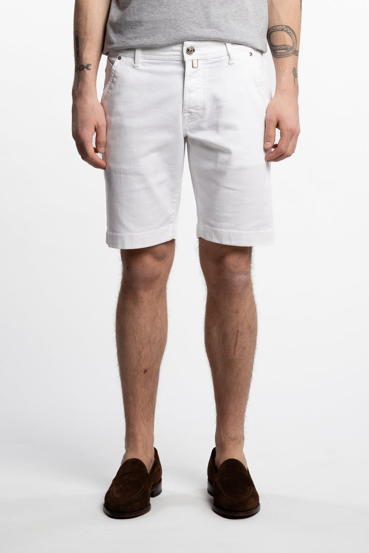 Lou Cotton Stretch Shorts White