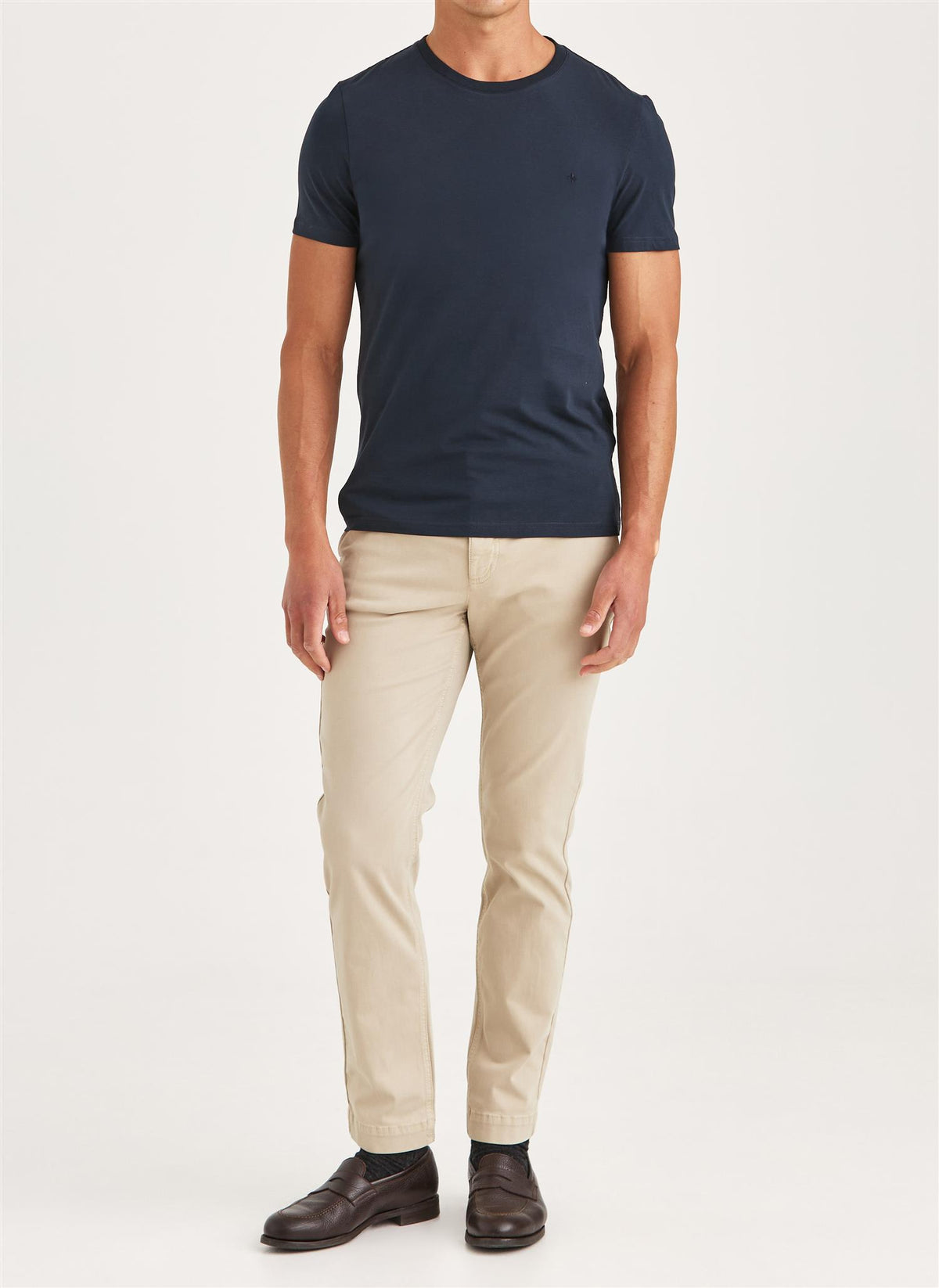 Jeffrey Brushed Slim Fit Chino Khaki