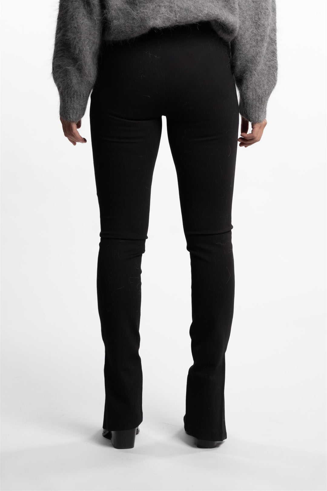 Stretch Zip Leggings- Black