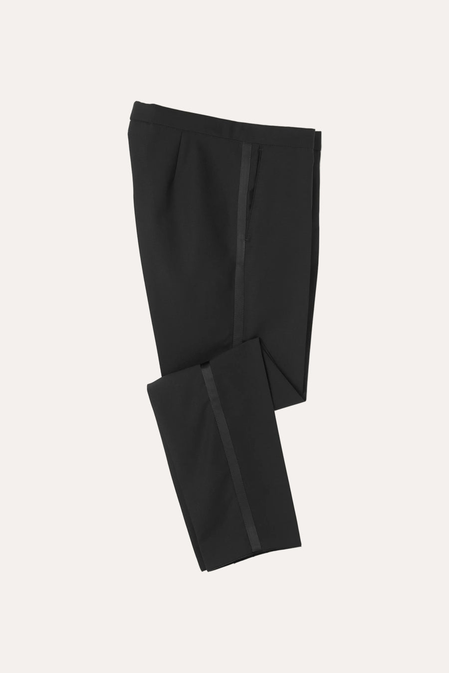 Denz Slim Fit Tuxedo Trousers Black