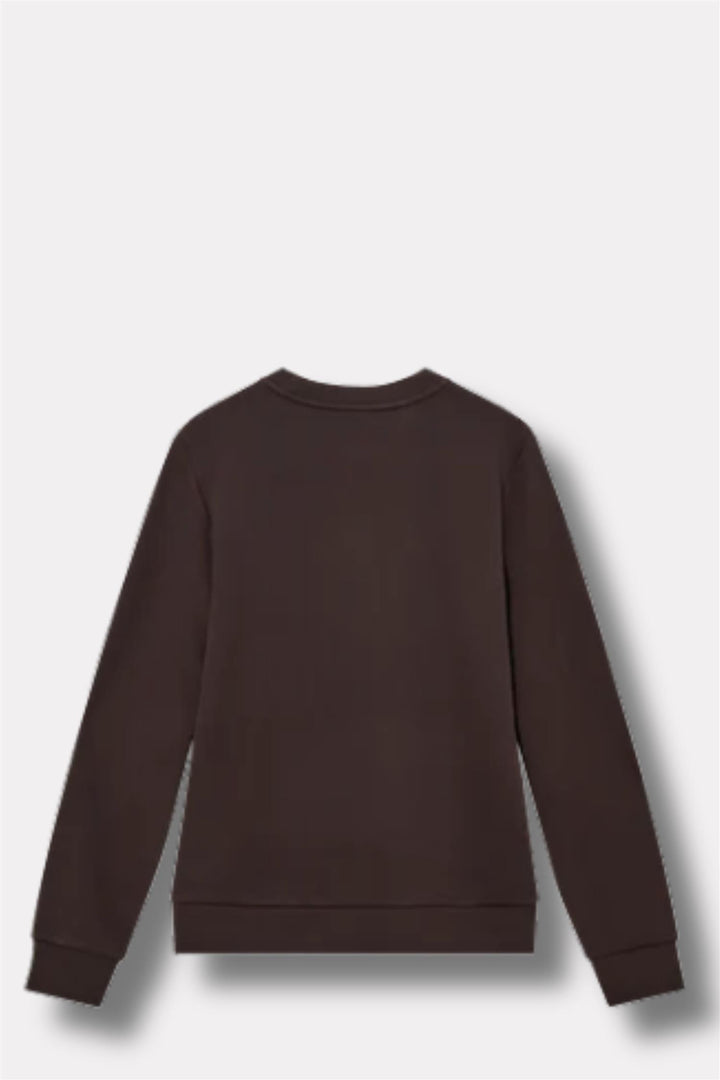 Abel Crew Neck Sweat Chocolate Brown