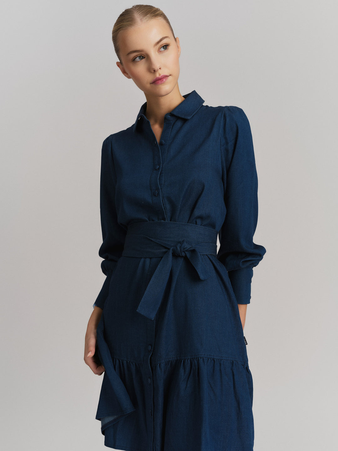 Silja Tencel Dress Dark Blue