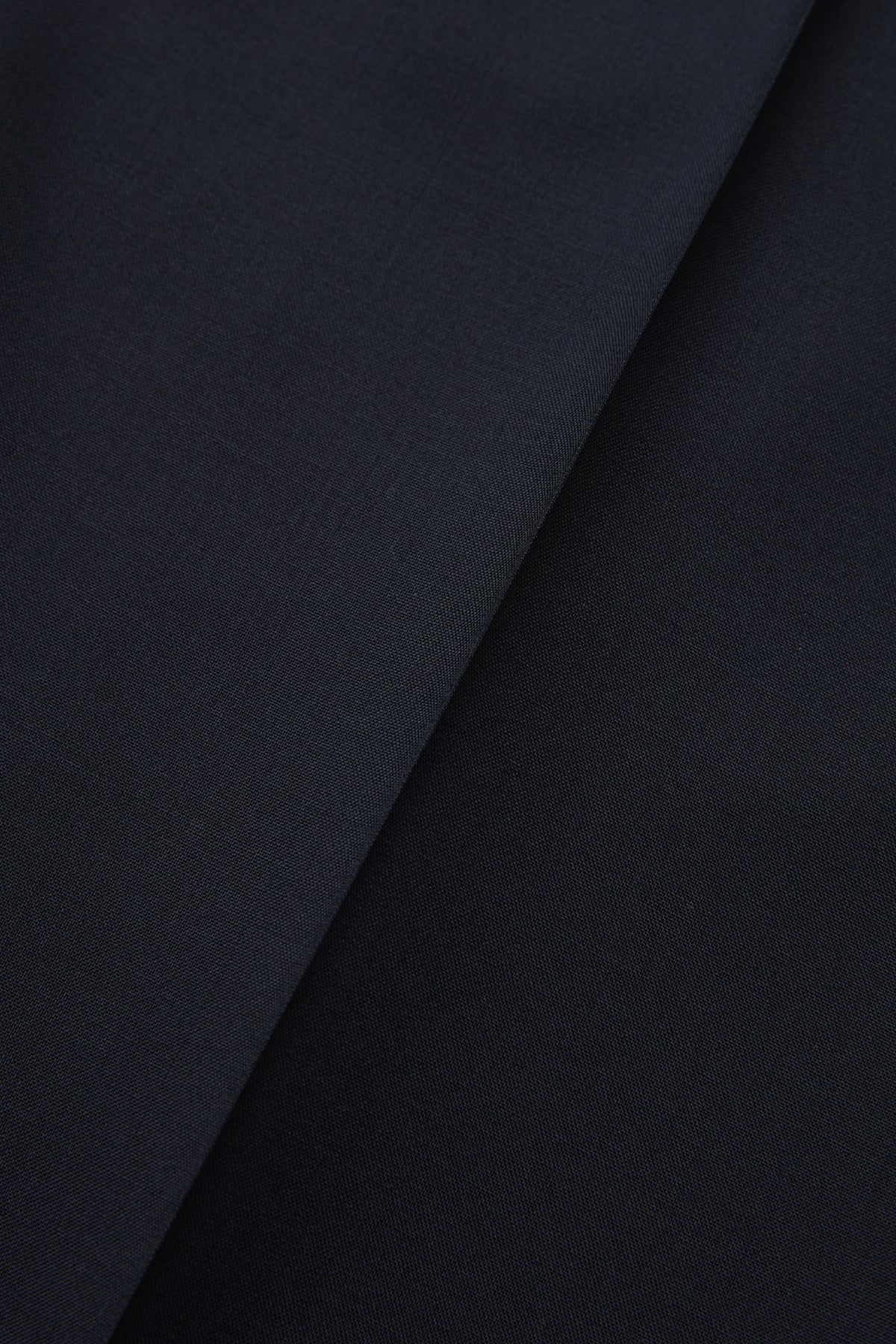 Del S Straight Fit Wool Trousers Navy
