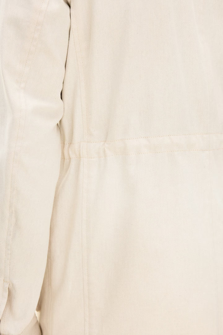 Sirolo Cotton Shirt Jacket White Sand