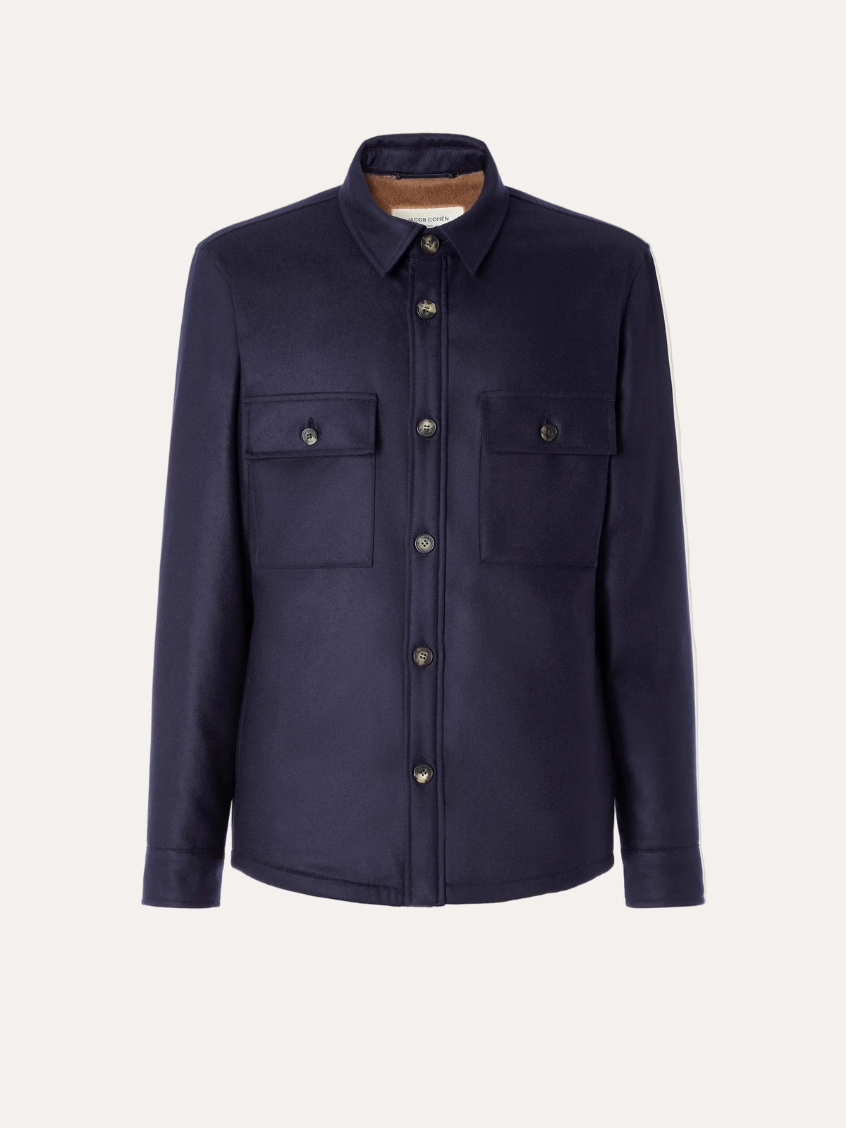 Overshirt in Vitale Barberis Canonico Comfort Flannel Midnight Blue - Jacob Cohën