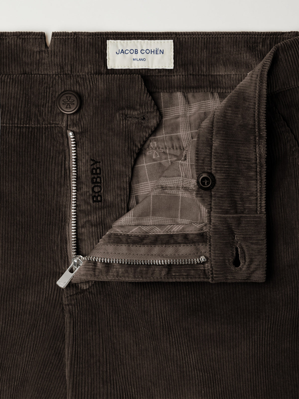 Bobby Slim Fit Brown Trousers