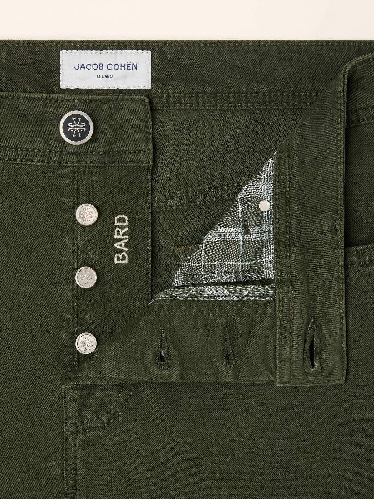 Bard Slim Fit 5-Pocket Pants Green