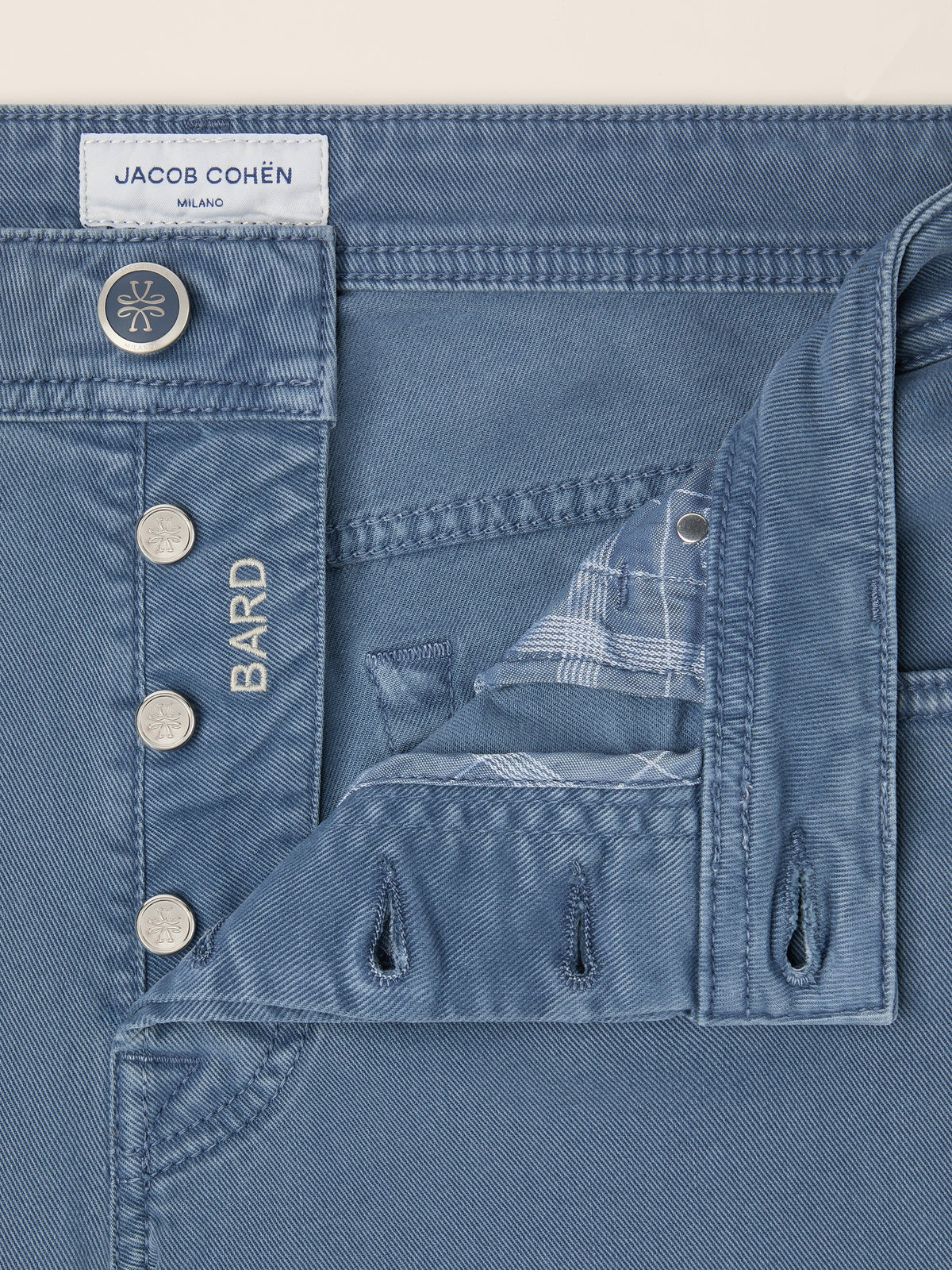 Bard Slim Fit Trousers Powder Blue - Jacob Cohën