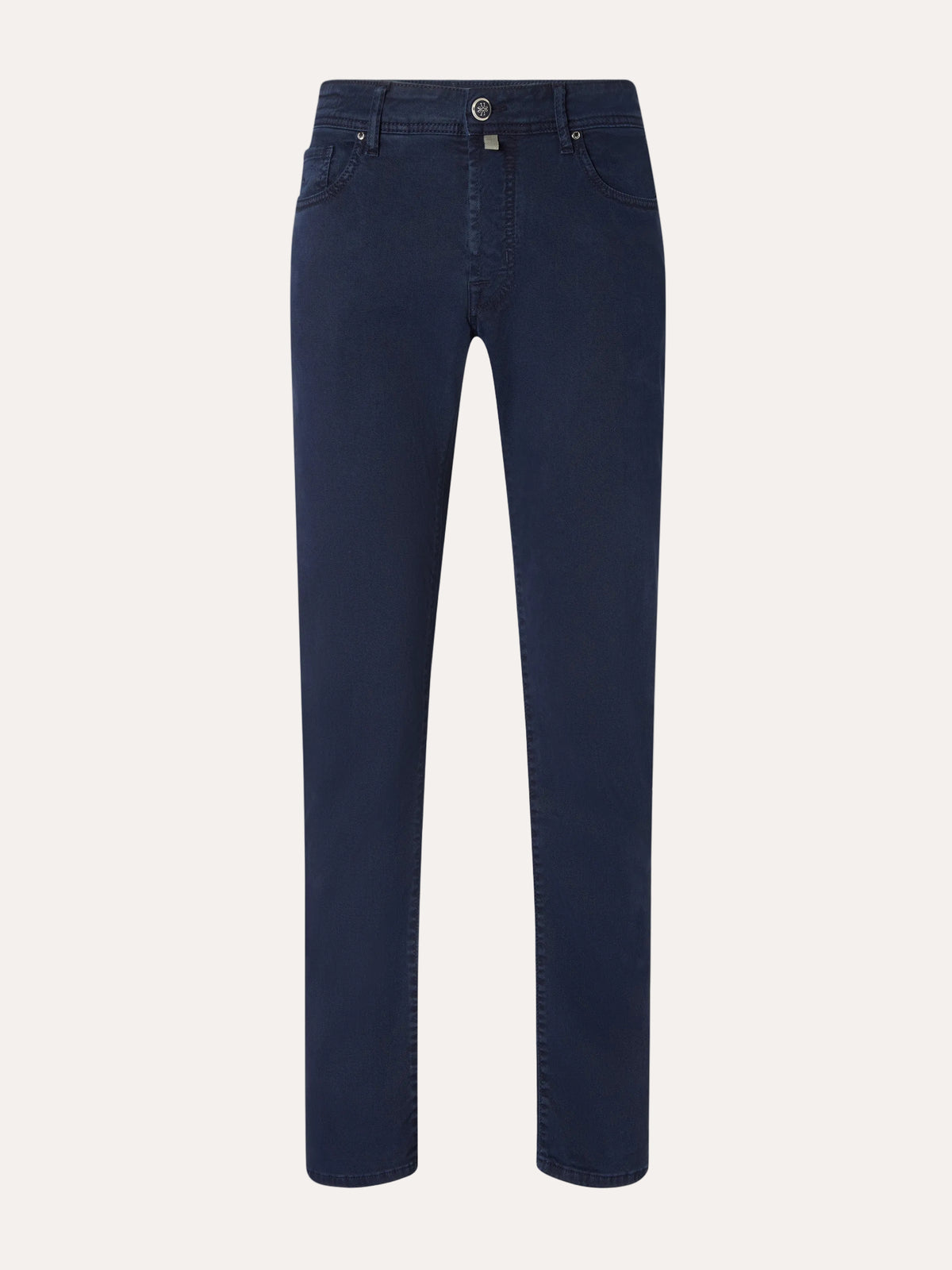 Bard Slim Fit Trousers Navy Blue - Jacob Cohën