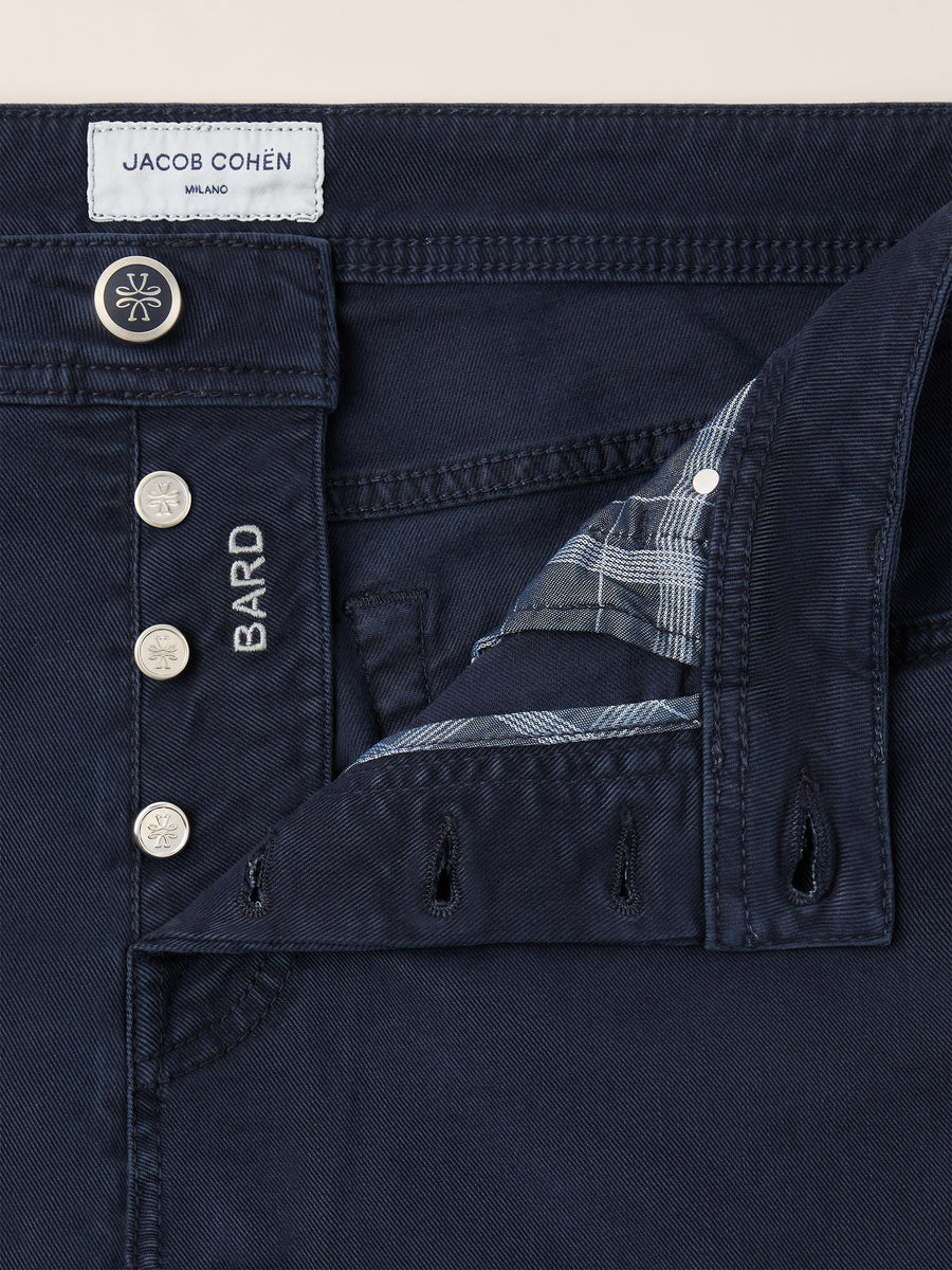 Bard Slim Fit Trousers Navy Blue - Jacob Cohën
