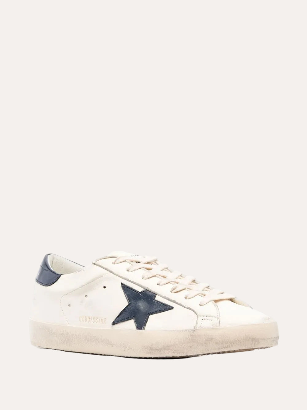 Golden Goose Super-Star Beige/Night Blue sneaker - vinklet