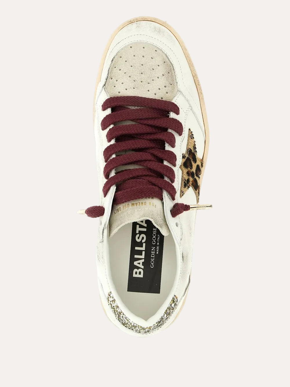 Golden Goose Ball Star White/Grey/Horsy/Platinum sneaker - ovenfra