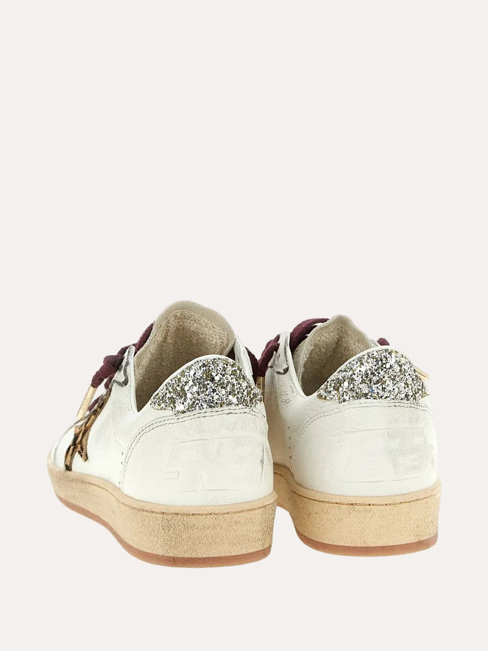 Golden Goose Ball Star White/Grey/Horsy/Platinum sneaker - bakfra