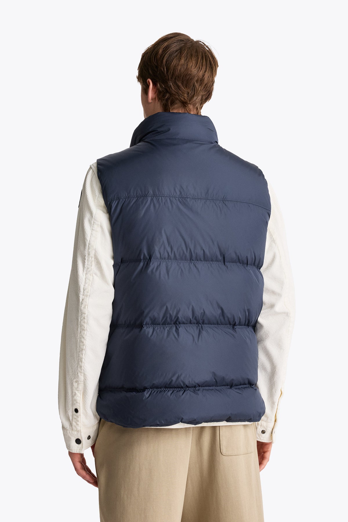 Varone Down Vest Compact Wool Blue Navy