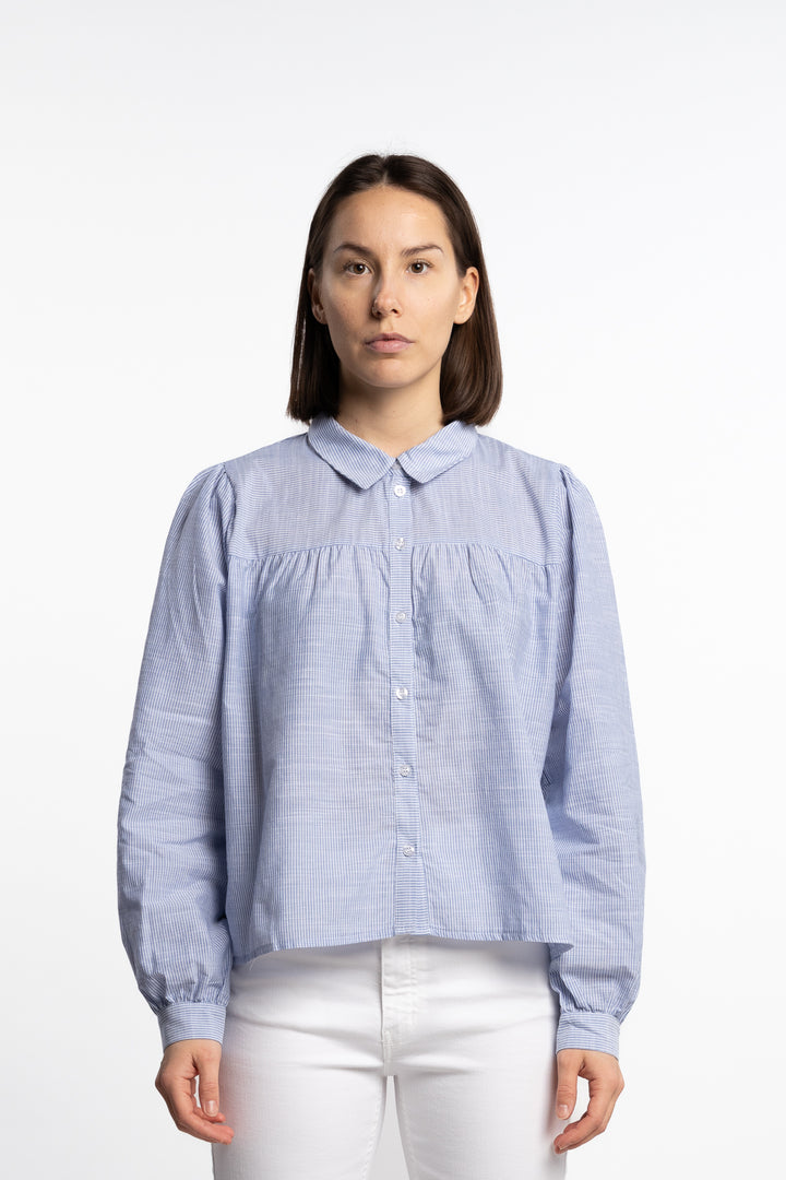 Mai Blouse- Blue Stripe