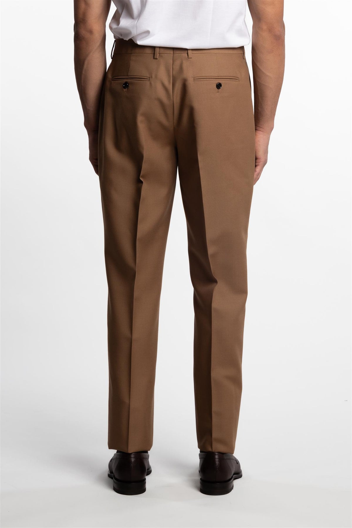 Attitude Wool/Mohair Trousers Cognac