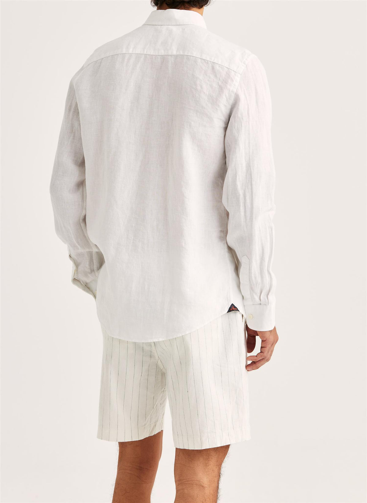 Douglas Classic Fit Linen Shirt Off White