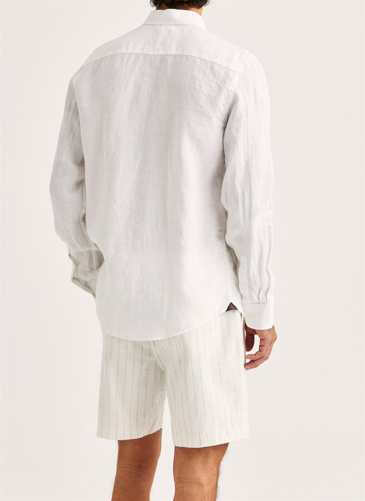 Douglas Linen Shirt Classic Fit Off White