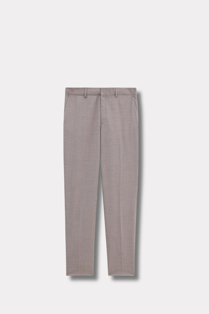 Emma Cropped Cool Wool Trousers- Faded Khaki