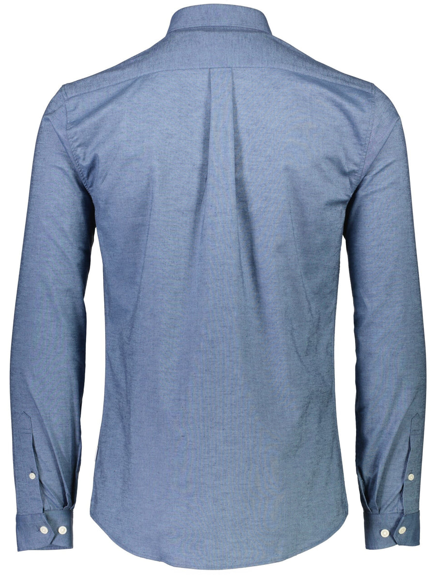Oxford Superflex Shirt L/S Dusty Blue Mix - packshot bakfra