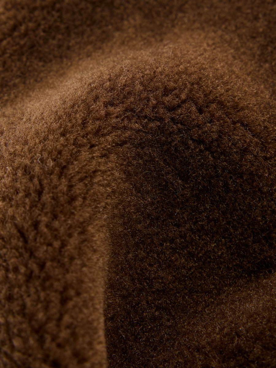 Lykke Shearling Bag Brown - nærbilde materiale