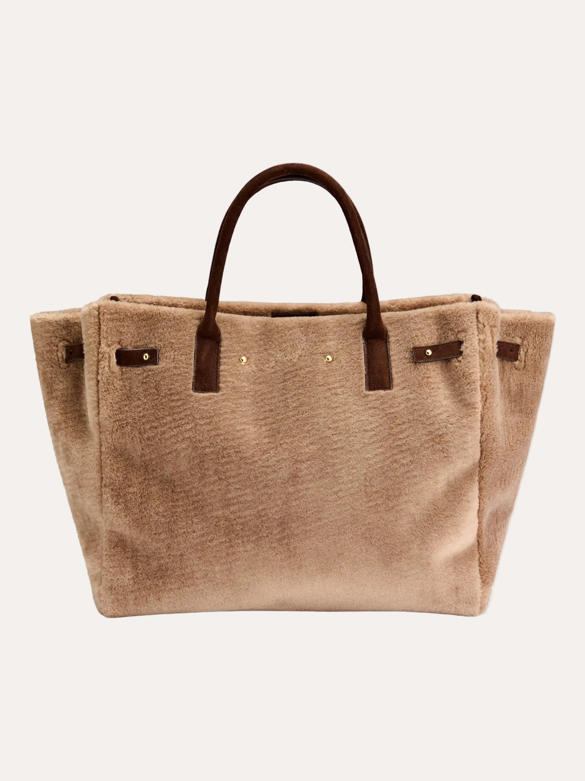 Lykke Shearling Bag Taupe - packshot bakfra