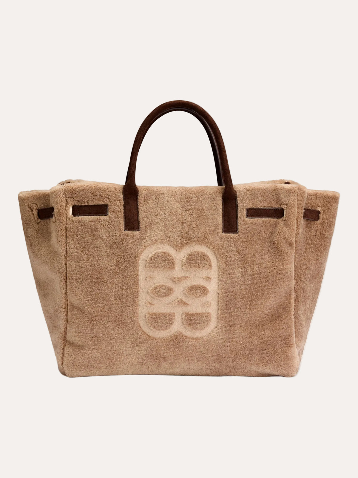 Lykke Shearling Bag Taupe - packshot forfra