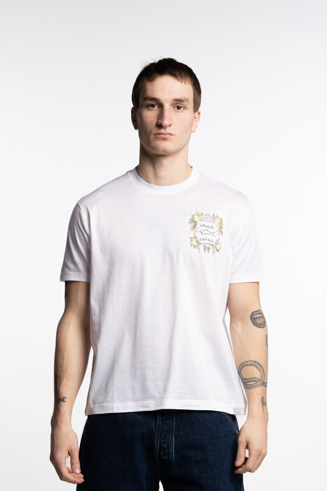 Embroided xSoft Cotton Jersey T-shirt White