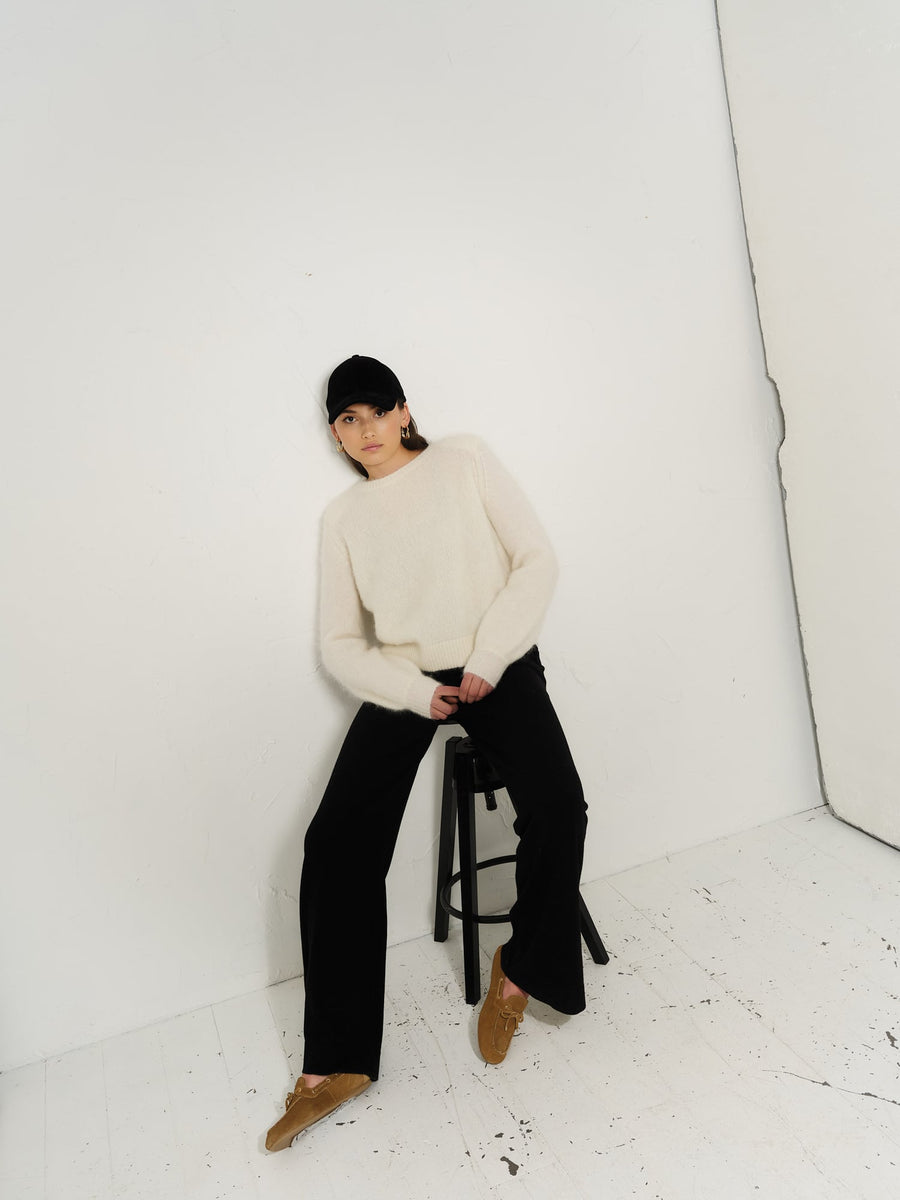 Nina Merino Pants Black - modellbilde
