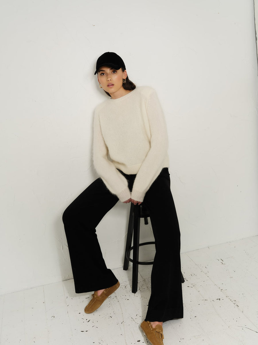 Nina Merino Pants Black - modellbilde