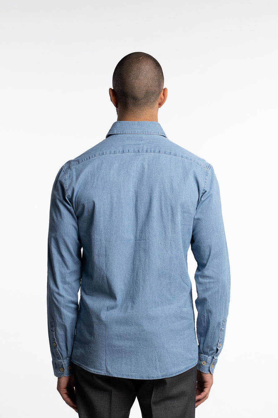 Soft Indigo Stretch Shirt Light Blue