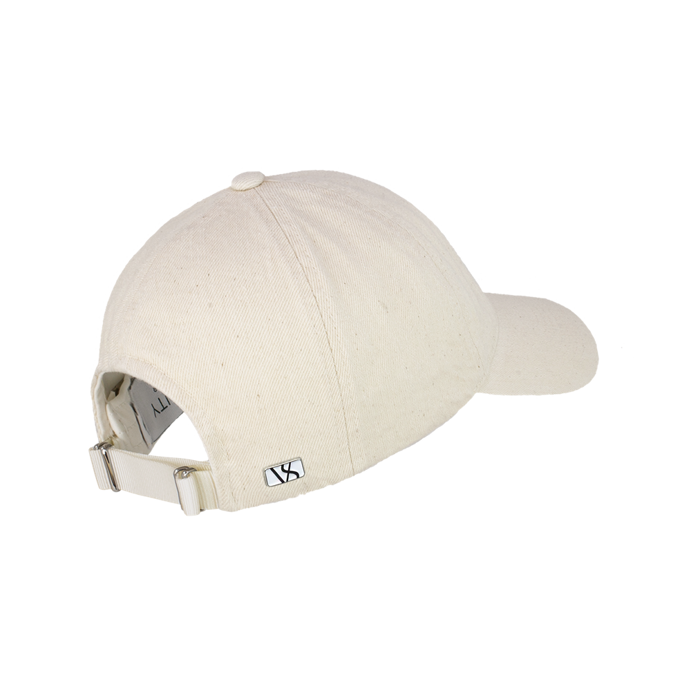 Legacy Soft Japanese Denim Off-White Washed caps fra Varsity, bakside med justerbar stropp