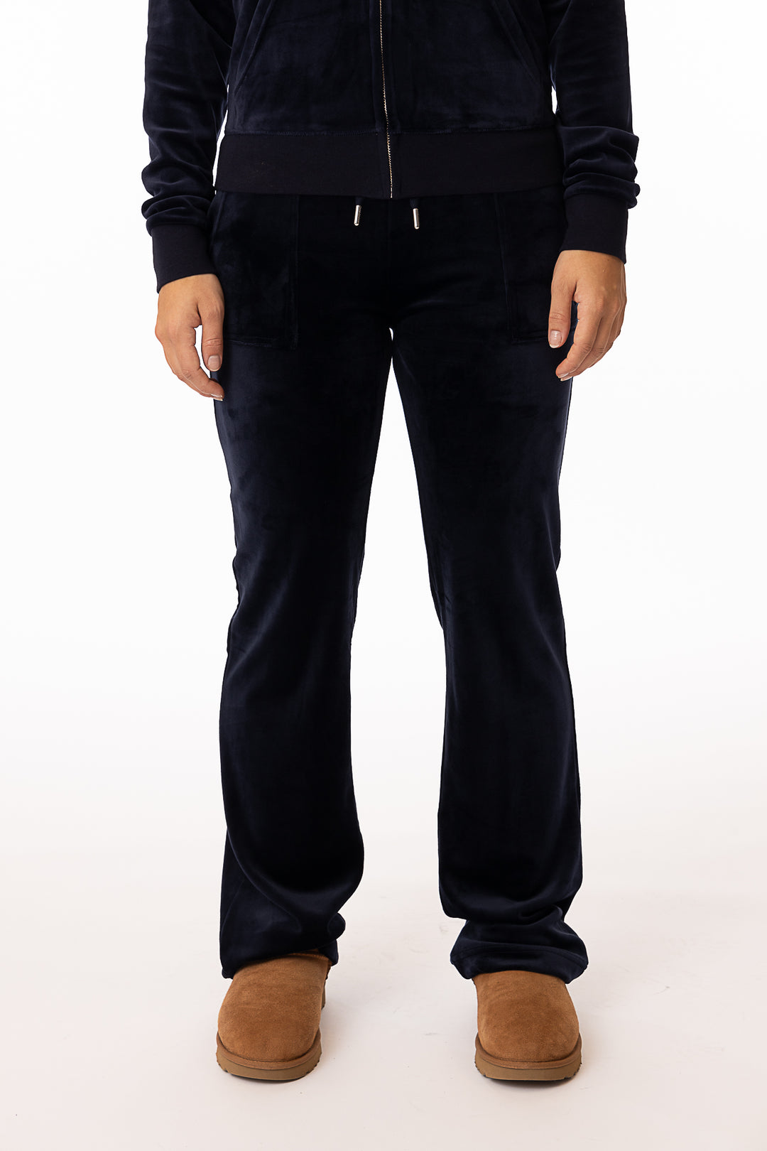 Del Ray Classic Velour Pant Pocket- Night Sky