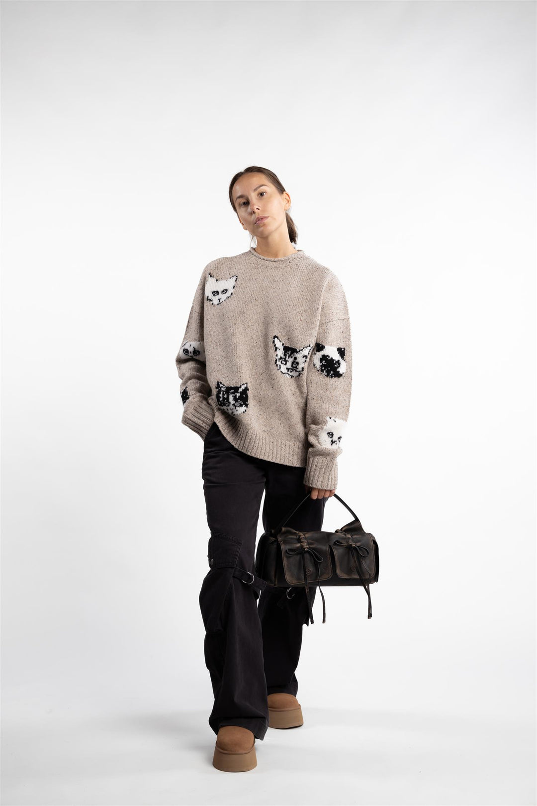 Jacquard Jumper- Beige