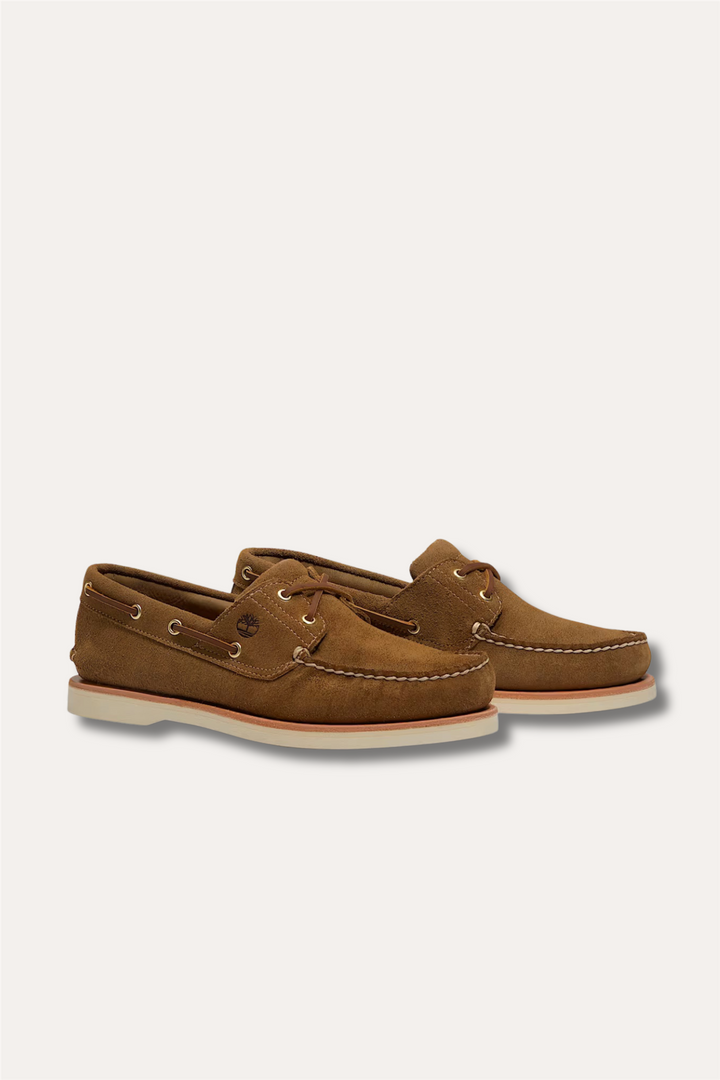 Crafted Boat Shoe Medium Beige Suede