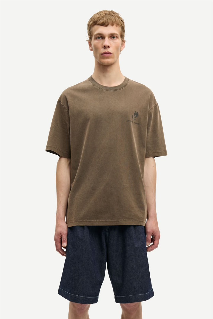 Sacohen T-shirt Brown Stamp