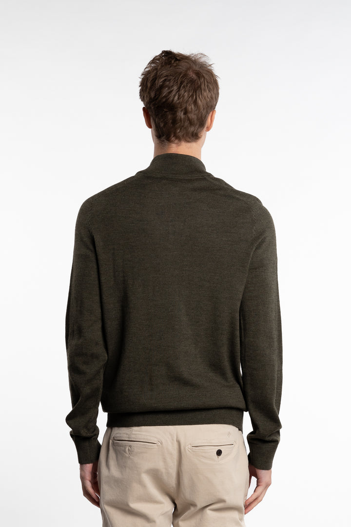 Merino John Zip Olive