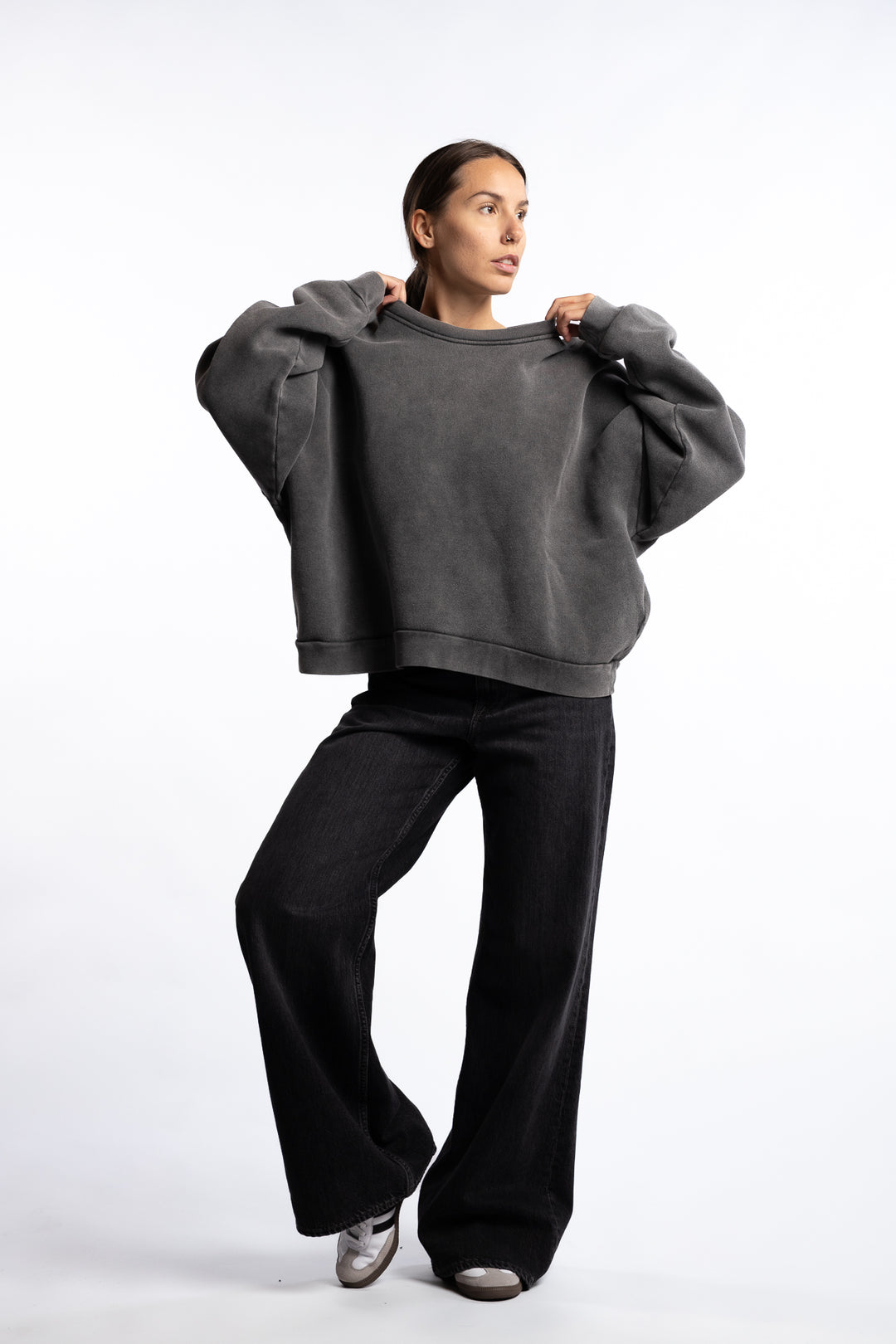 Sweater Logo Patch- Faded Black