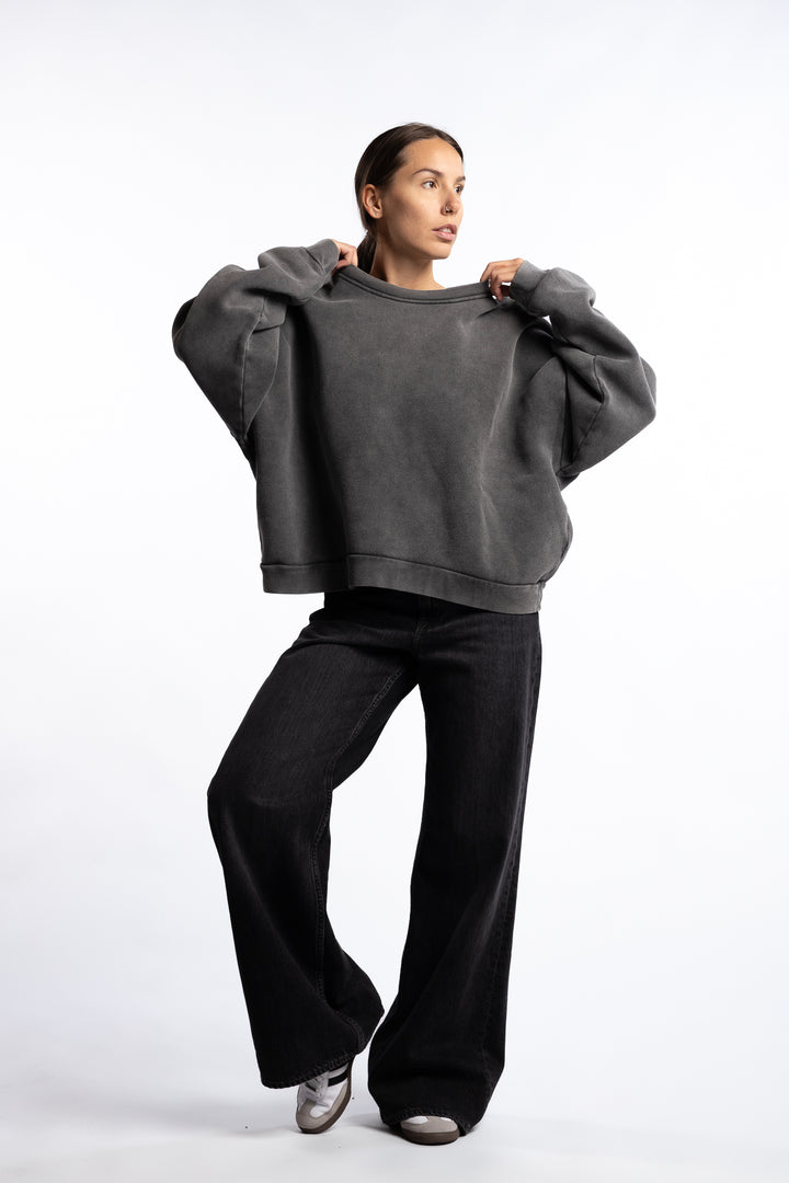 Sweater Logo Patch- Faded Black