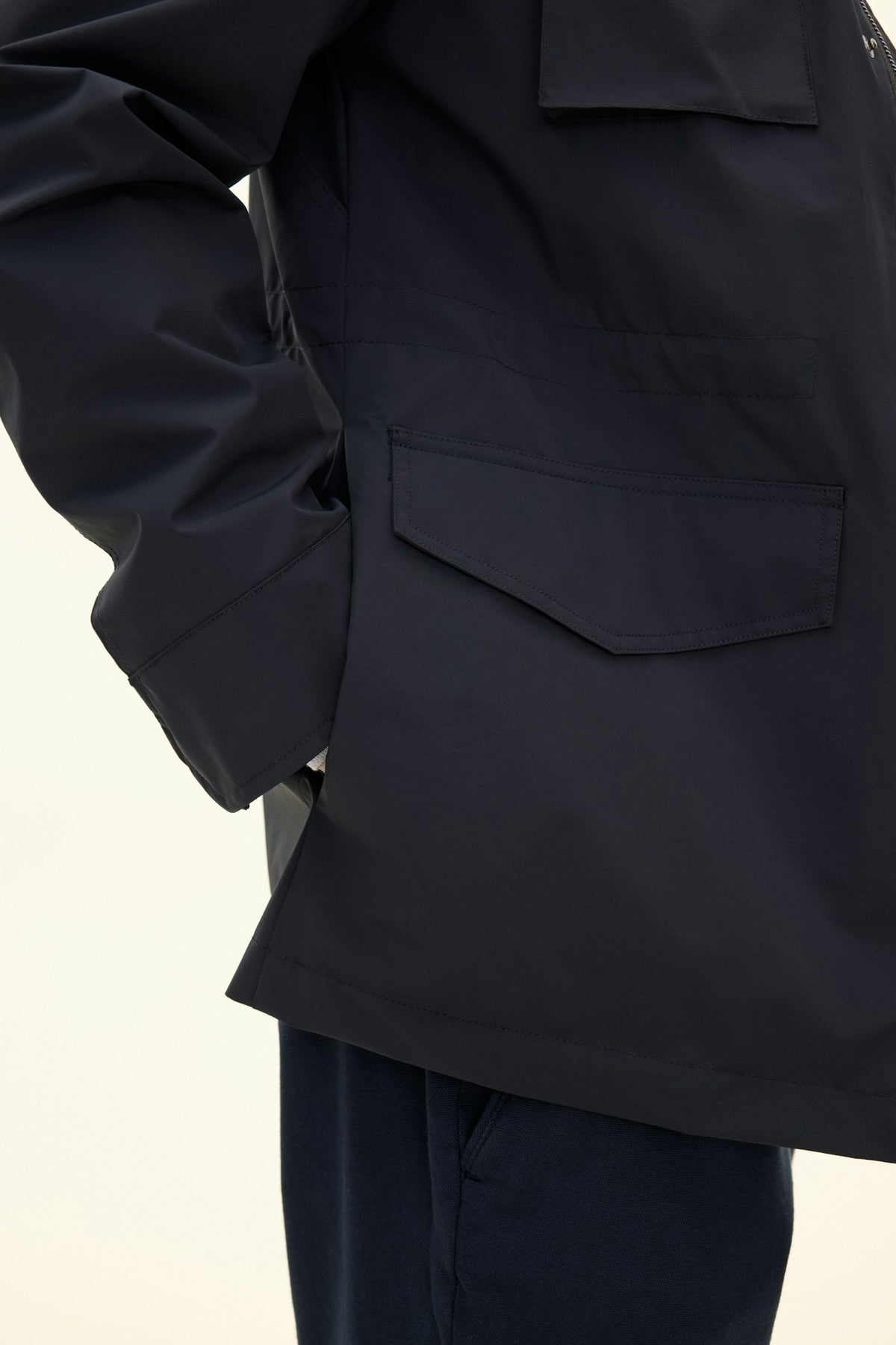M-65 Nylon Shell Field Jacket Dark Blue - detalj
