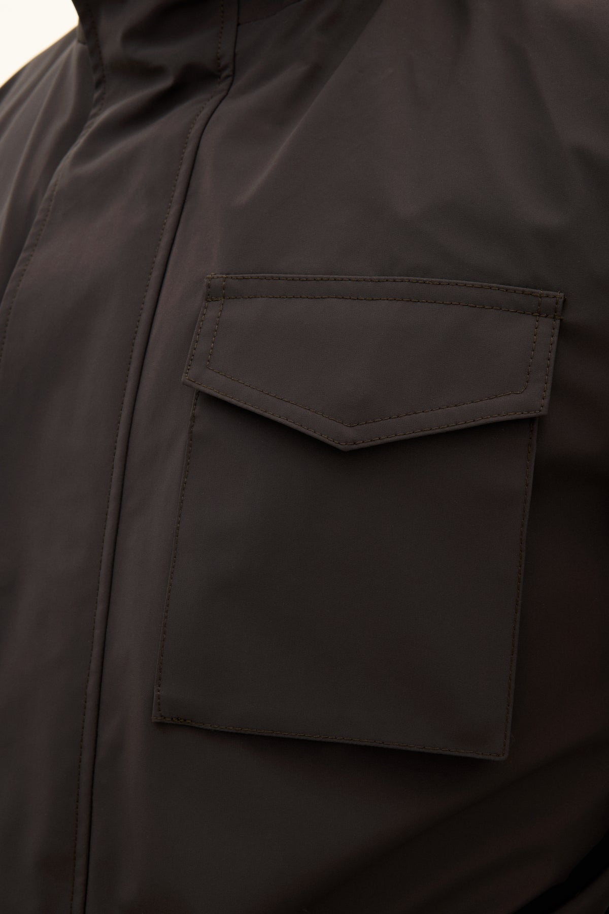 M-65 Nylon Shell Field Jacket Terra Brown - detalj