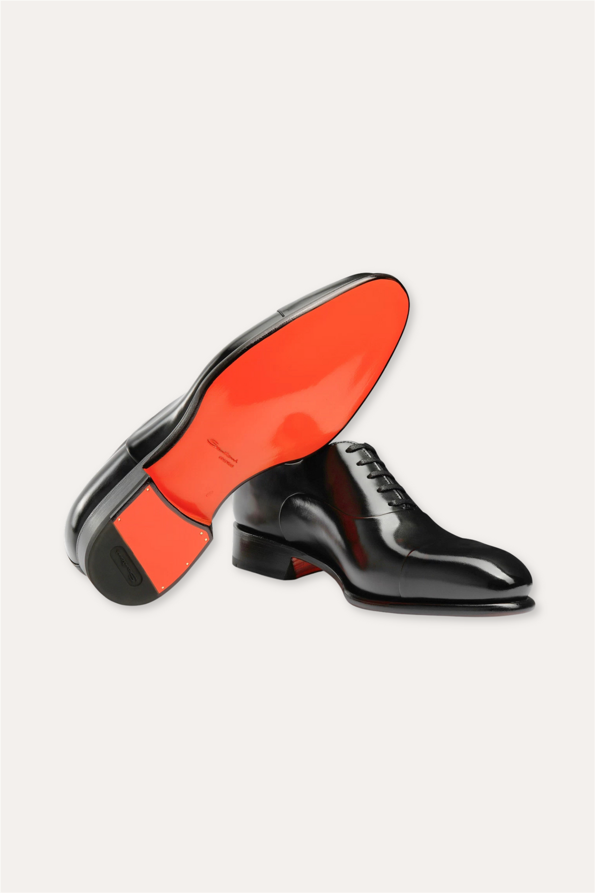 Isaac Polished Leather Oxford Shoe Black