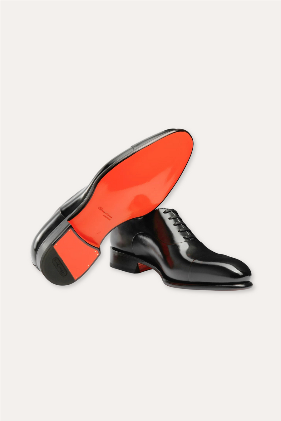 Isaac Polished Leather Oxford Shoe Black